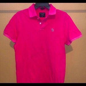 Abercrombie A&F Crewneck polo pink Men Top Tee M Classic Fit